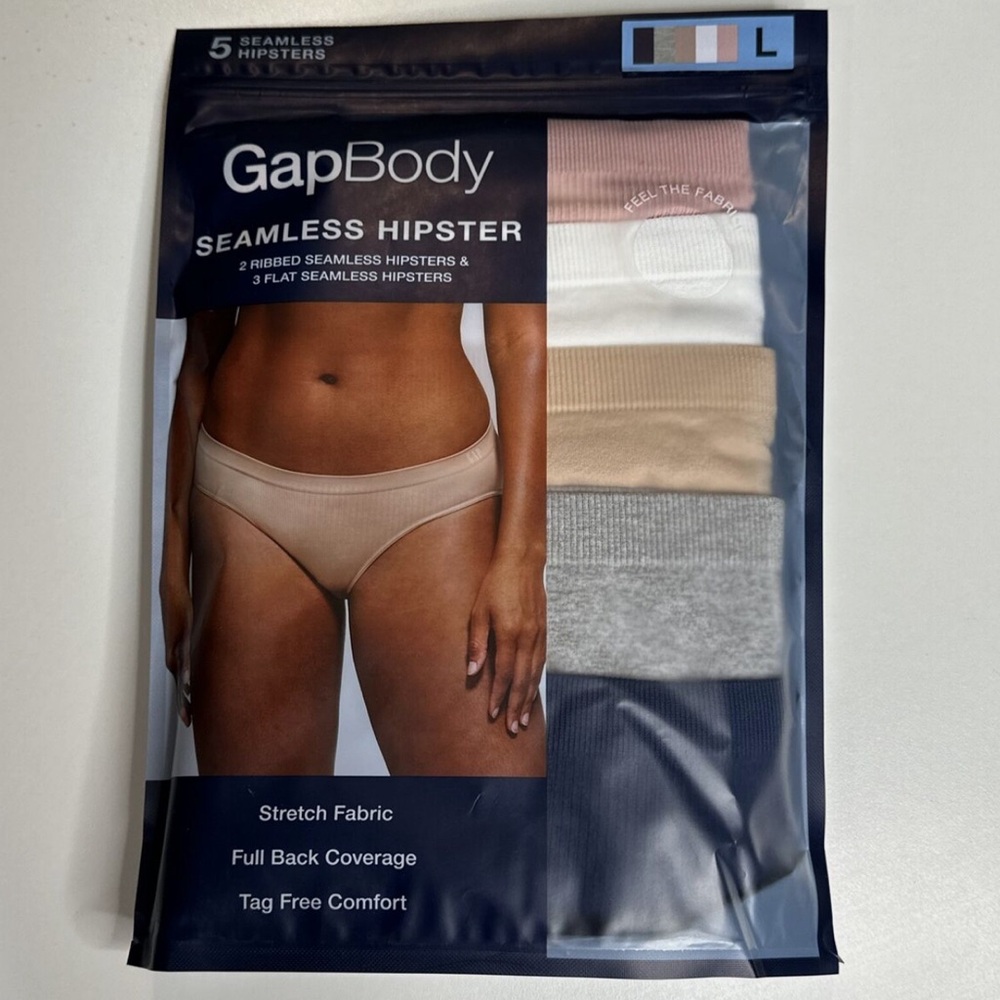 XXL - GapBody Ladies XXL 5pk Seamless Hipster Multi Colors Nylon/Spandex  SIZE…